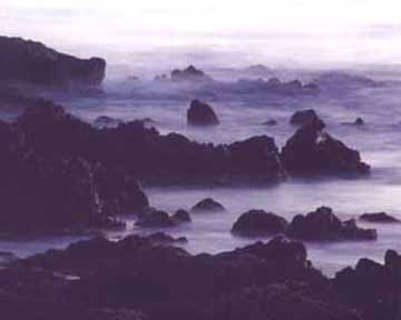 Rocky Shore at Dusk, Maui, Hawaii