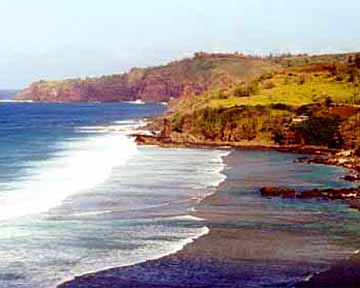 View from Kahekili Highway, Northwest Shore, Maui, Hawaii.