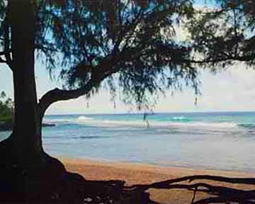 Ke'e Beach on North Shore, Kauai, Hawaii.