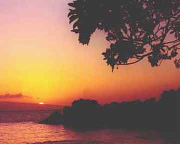 Sunset at Black Rock Kaanapali Beach, Maui, Hawaii.